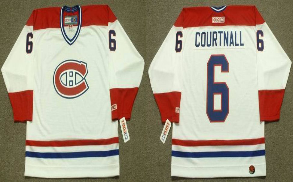 2019 Men Montreal Canadiens 6 Courtnall White CCM NHL jerseys